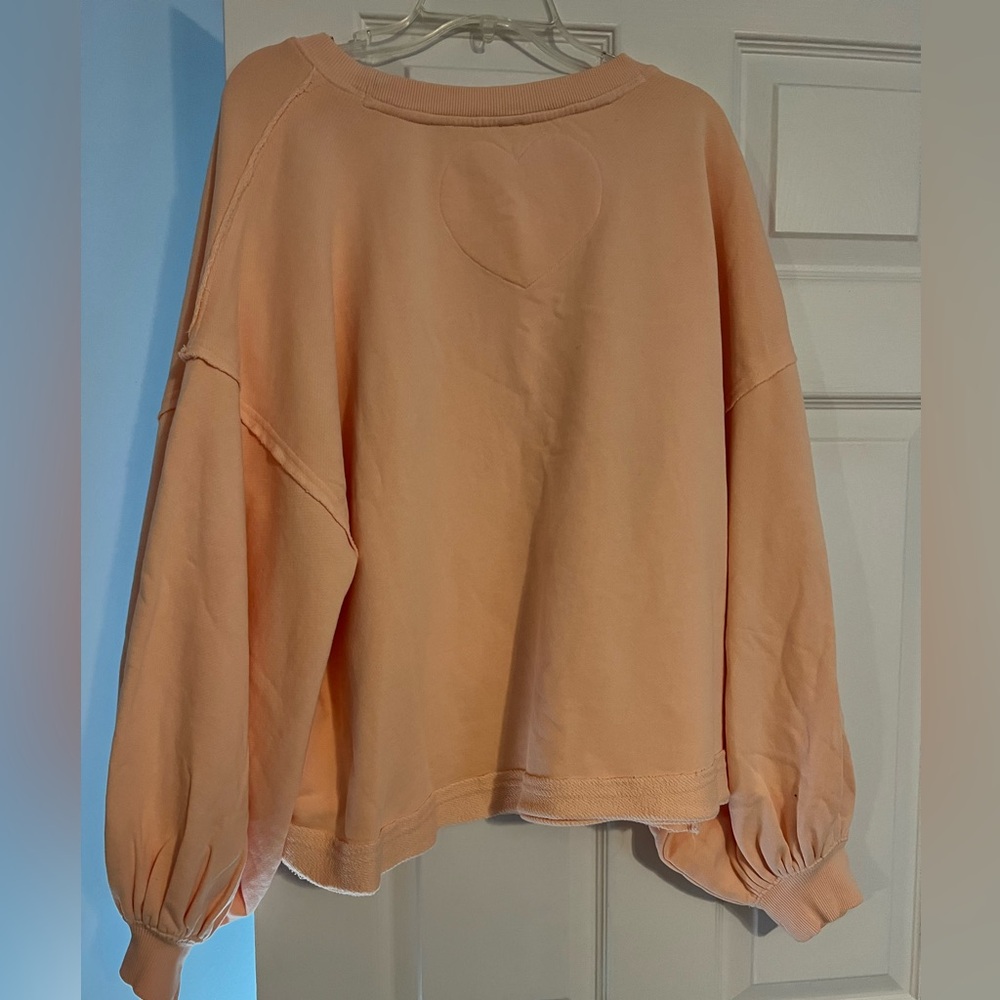 Free People Peach Oversized Sweater - Picture 3 of 4
